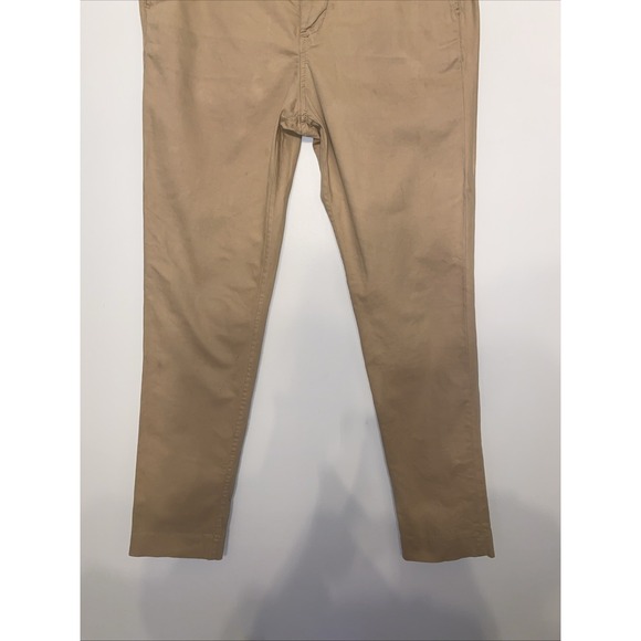 H&M Men's Khaki Chino Pants Size 34R Tan Flat Front Casual Business Button Fly - Picture 5 of 8